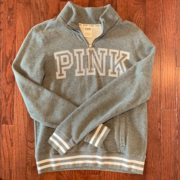 PINK Victoria's Secret Tops - Grey VS Pink 1/4 zip up